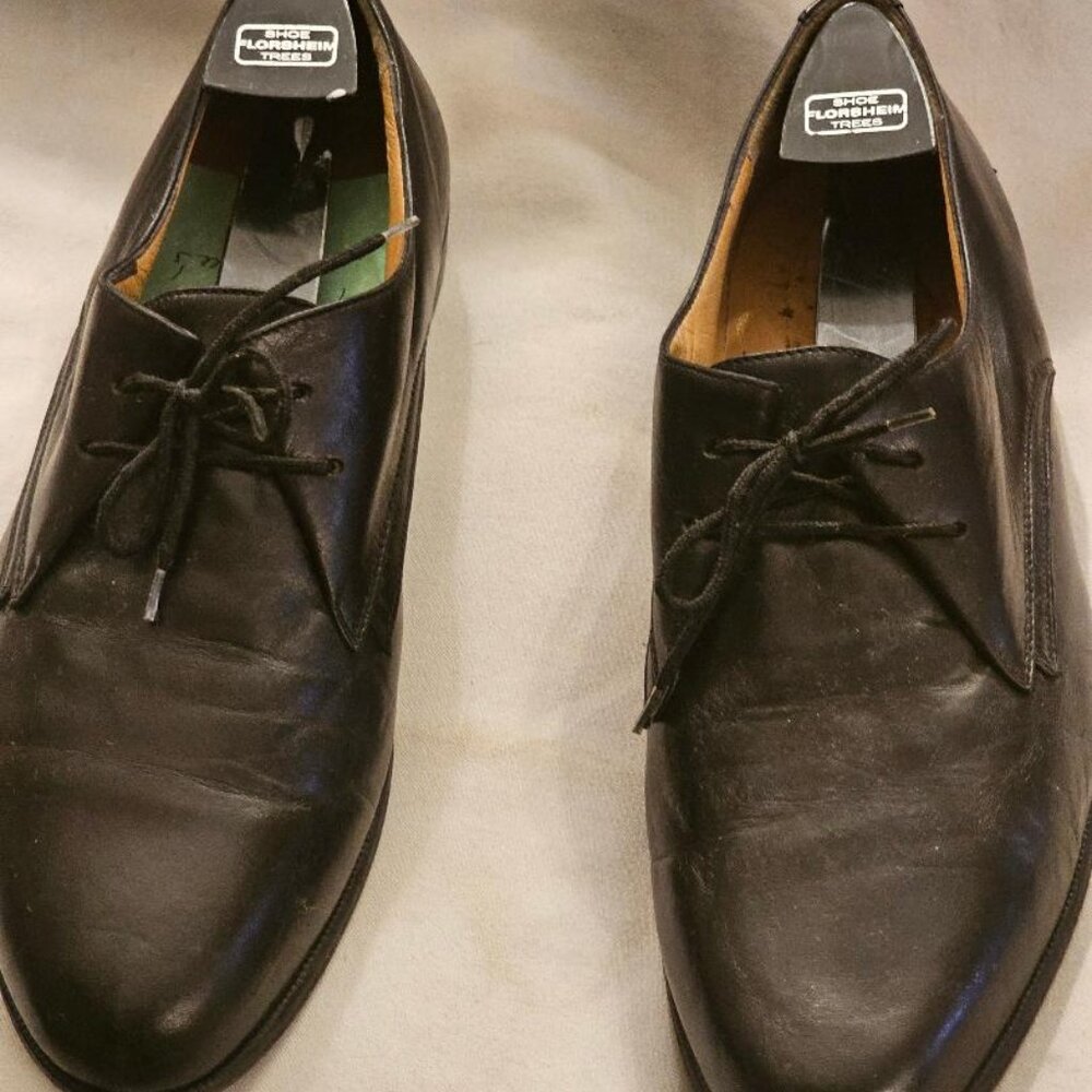 Vintage Bally black oxford derby dress shoe